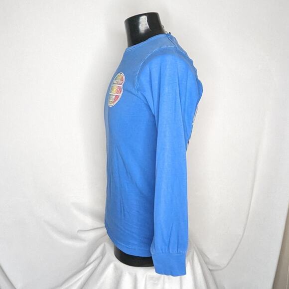 Alvin's Island Logo T-Shirt | Men's Small Blue Vintage Surf Graphic Tee - Picture 3 of 5